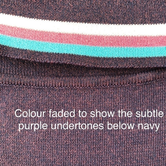 Isola Sleeveless knit sweater colour block. Navy & pink Boat neck Quality fabric - Picture 6 of 10